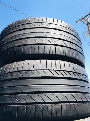 2 USED TIRES 255/35R19 Continental CONTI SPORT CONTACT 5 SSR WITH 90% TREAD LIFE 
