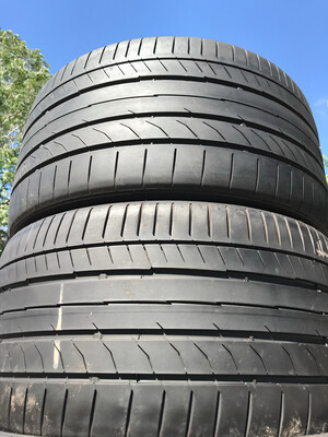2 USED TIRES 285/30R19 Continental CONTI SPORT CONTACT 5P SSR WITH 80-90% TREAD LIFE 