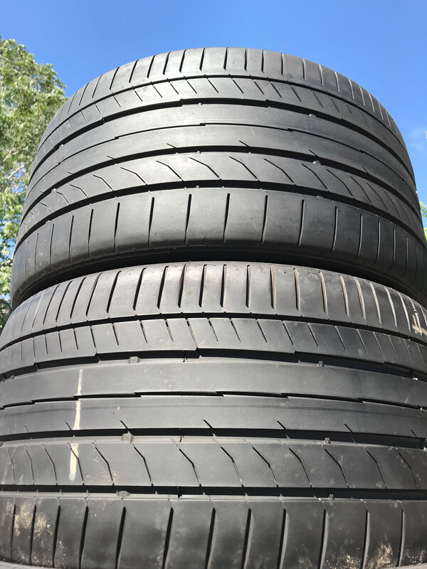 2 USED TIRES 285/30R19 Continental CONTI SPORT CONTACT 5P SSR WITH 80% TREAD LIFE