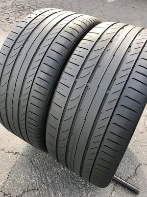 2 USED TIRES 255/35R19 Continental CONTI SPORT CONTACT 5 SSR WITH 40-50% TREAD LIFE 