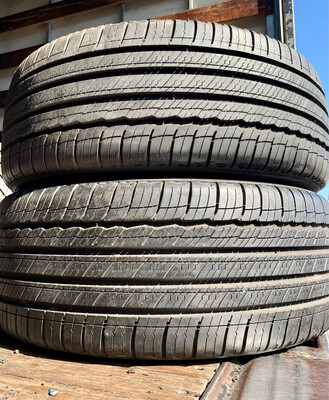 2 USED TIRES 225/45R18 Michelin PRIMACY MXM4 ZP WITH 90% TREAD LIFE
