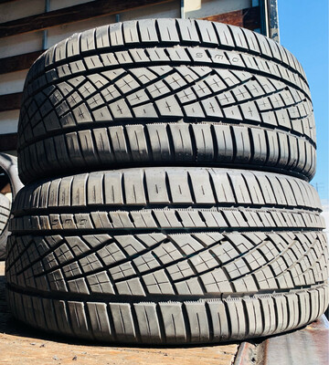 2 USED TIRES 245/40ZR18 Continental EXTREME CONTACT DWSO6 WITH 90% TREAD LIFE