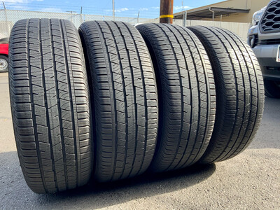 4 USED TIRES 235/5519 Continental CROSS CONTACT LX SPORT RUN FLAT WITH 70% TREAD