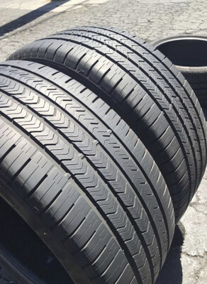 2 USED TIRES 245/45R18 Goodyear EAGLE SPORT A/S RFT WITH 60% TREAD LIFE