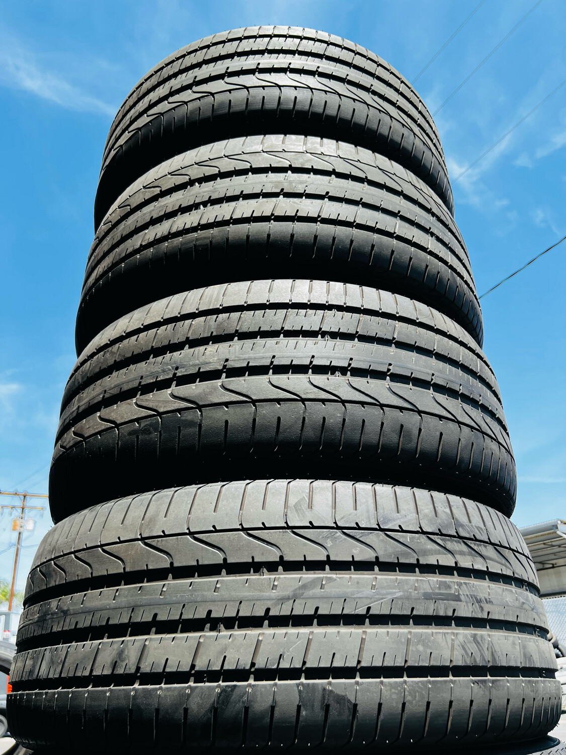 4 USED TIRES 285/40R22 Pirelli P ZERO WITH 60% TREAD LIFE