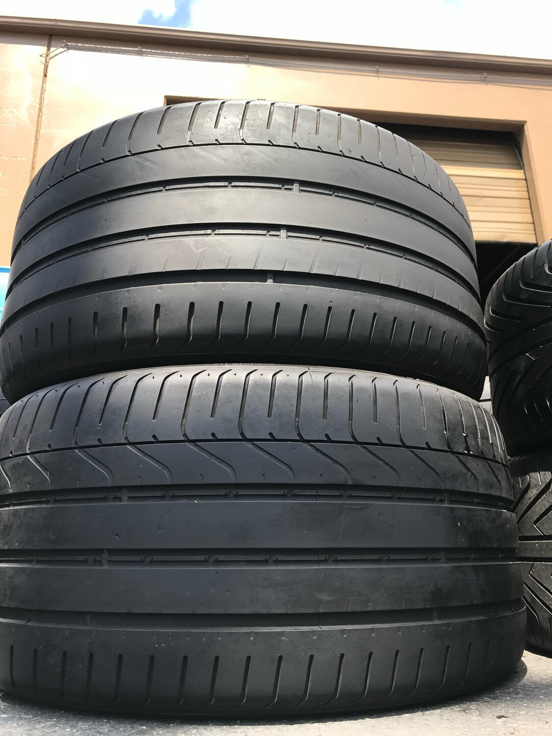 2 USED TIRES 295/30ZR20 P ZERO WITH 60% TREAD LIFE