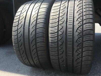 2 USED TIRES 255/35R18 Pirelli P ZERO NERO A/S WITH 50% TREAD LIFE