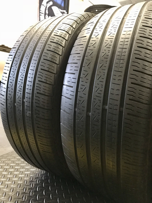 2 USED TIRES 225/50R17 Pirelli CINTURATO P7 A/S RFT WITH 50% TREAD LIFE 