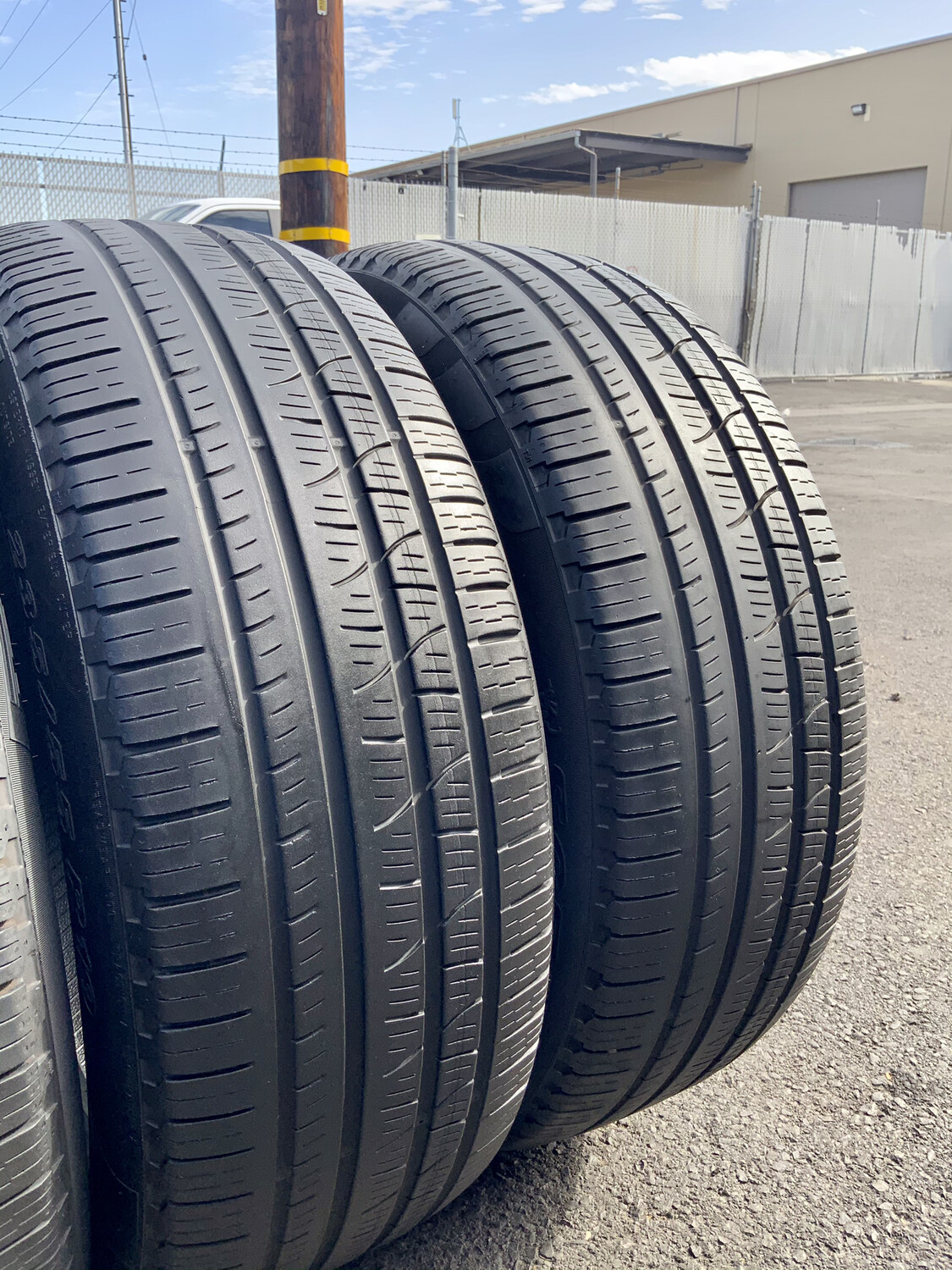 2 USED TIRES 235/55R19 Pirelli SCORPION VERDA A/S RFT WITH 50% TREAD 