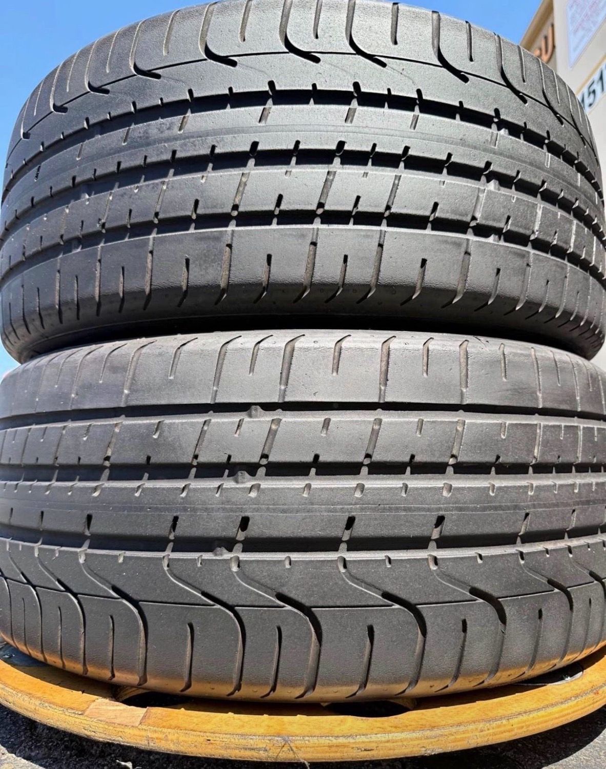 2 USED TIRES Pirelli 245/35R20 P ZERO WITH 65% TREAD LIFE