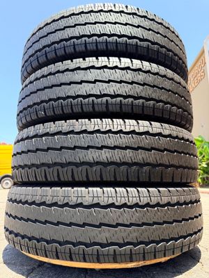 4 USED TIRES Continental 215/85R16 VANCONTACT A/S WITH 90% TREAD LIFE