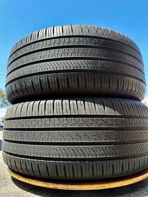 2 USED TIRES Pirelli 255/40R20 P ZERO ALL SEASON WITH 70% TREAD LIFE