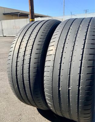 2 USED TIRES Pirelli 285/40R22 P ZERO WITH 40% TREAD LIFE