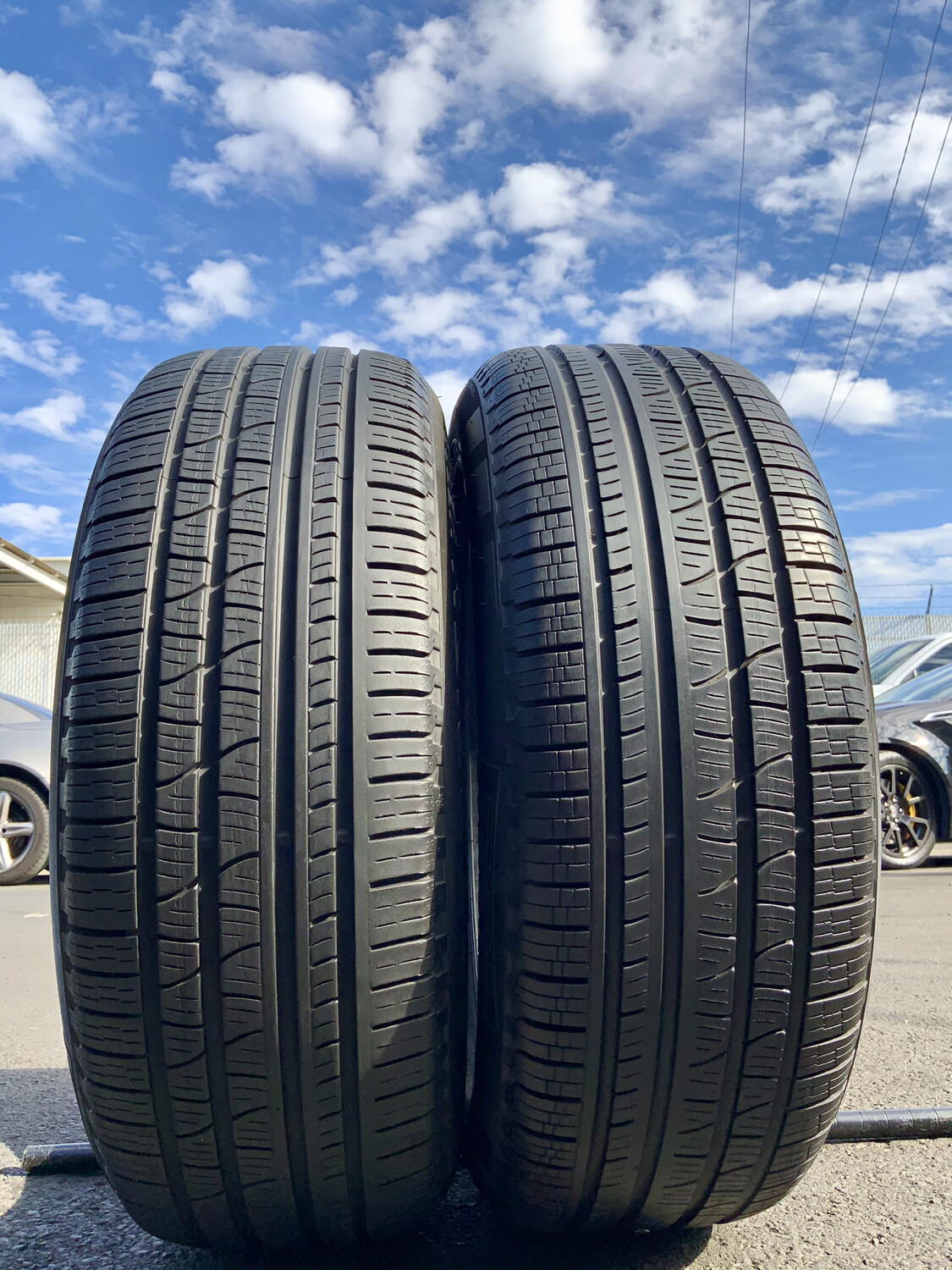 2 USED TIRES 235/55R19 Pirelli SCORPION VERDA A/S RFT WITH 70% TREAD