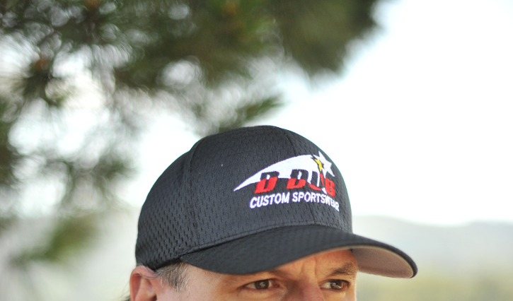 D Dub Logo Flexfit® Podium Hat, Size: M/L:  6 7/8&quot;-7 3/8&quot;, Color: Black
