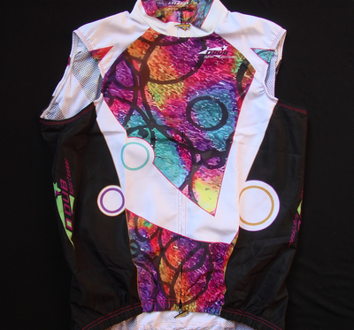 Champagne Confetti Women&#39;s Race Cut Wind Vest