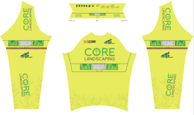 Core Landscaping Men&#39;s Longsleeve Summer Race Cut Jersey HI VIZ