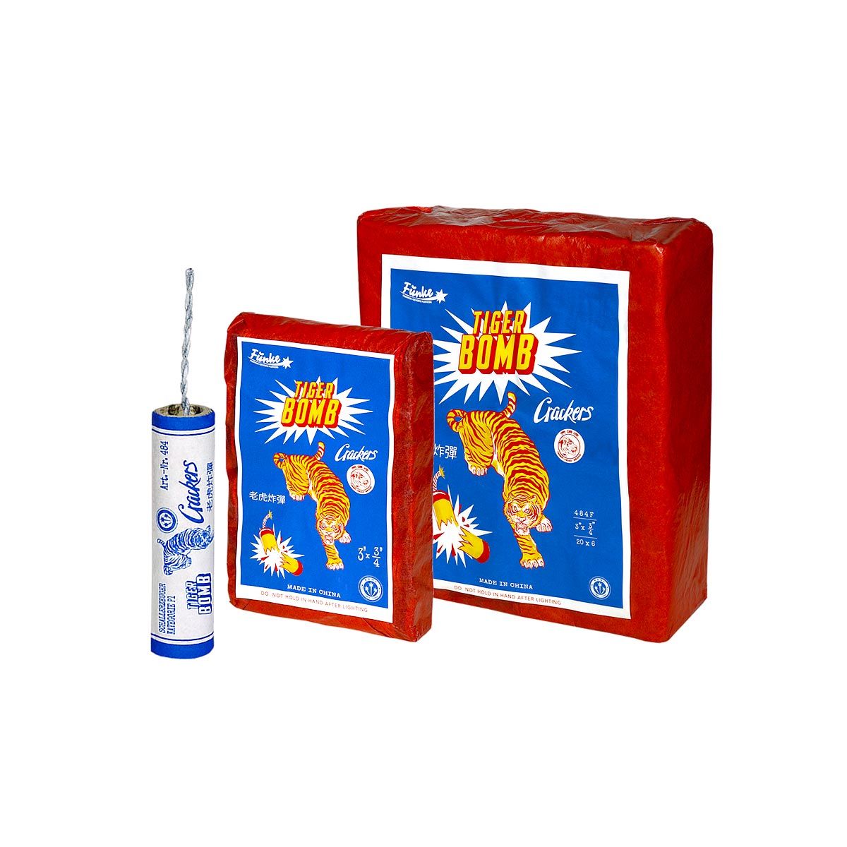 Funke - Madness Bundle, Ganze Box (VE) - 960 Stück - Chinaböller C - Tiger Bomb - 484