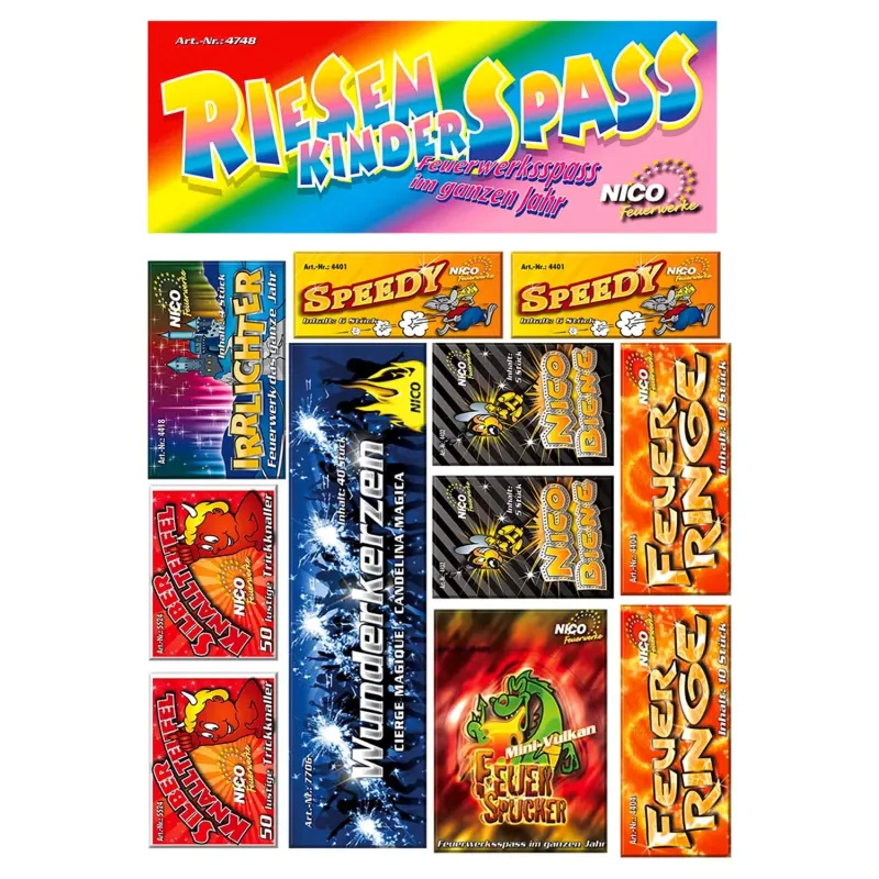 Riesen-Kinderspass, 11 Schachteln sortiert