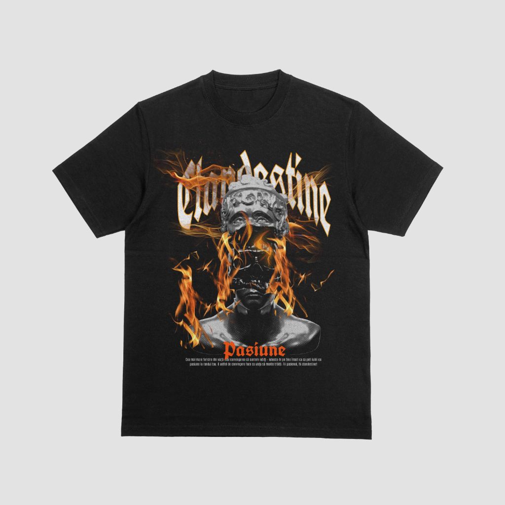 Tricou Negru Pasiune