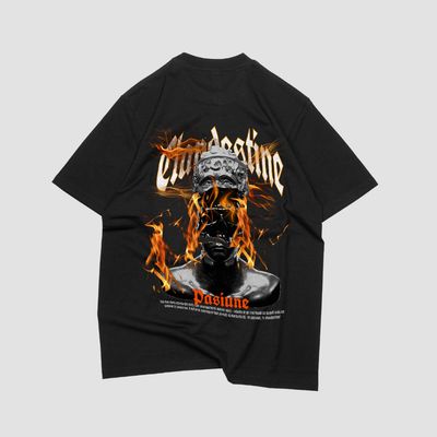 Tricou Oversize Negru Pasiune