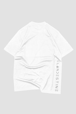 Tricou Oversize Alb CLANDESTINE