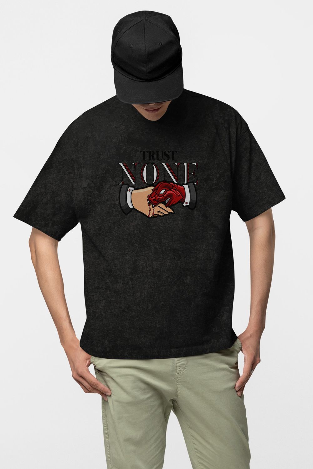 Tricou Negru Rock Trust None