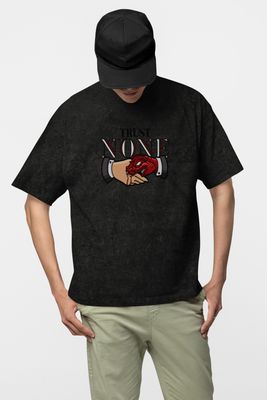 Tricou Negru Rock Trust None