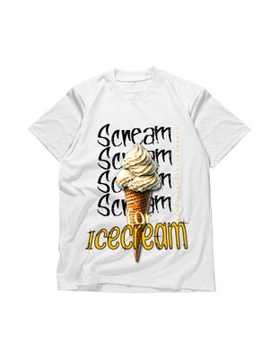 Tricou Oversize Alb Icecream