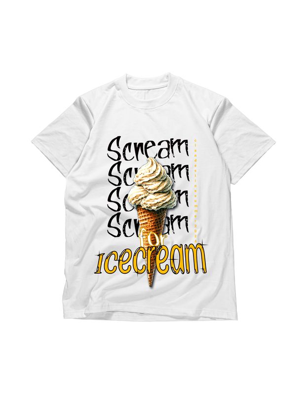 Tricou Oversize Alb Icecream