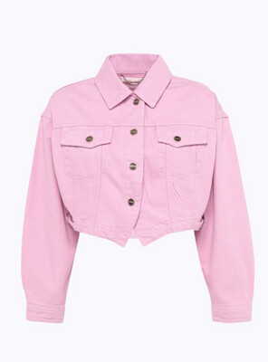 Giubbotto jeans rosa