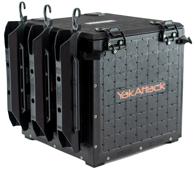 YAKATTACK BLACKPAK PRO KAYAK FISHING CRATE 13X13 BLACK