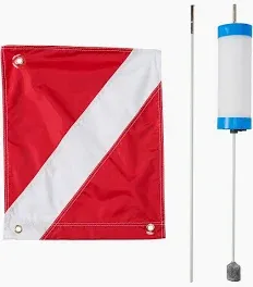 DIVE FLAG 2PC 4' FLOAT W/ NYLON