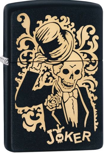 Zippo Joker Black Matte Pocket Lighter