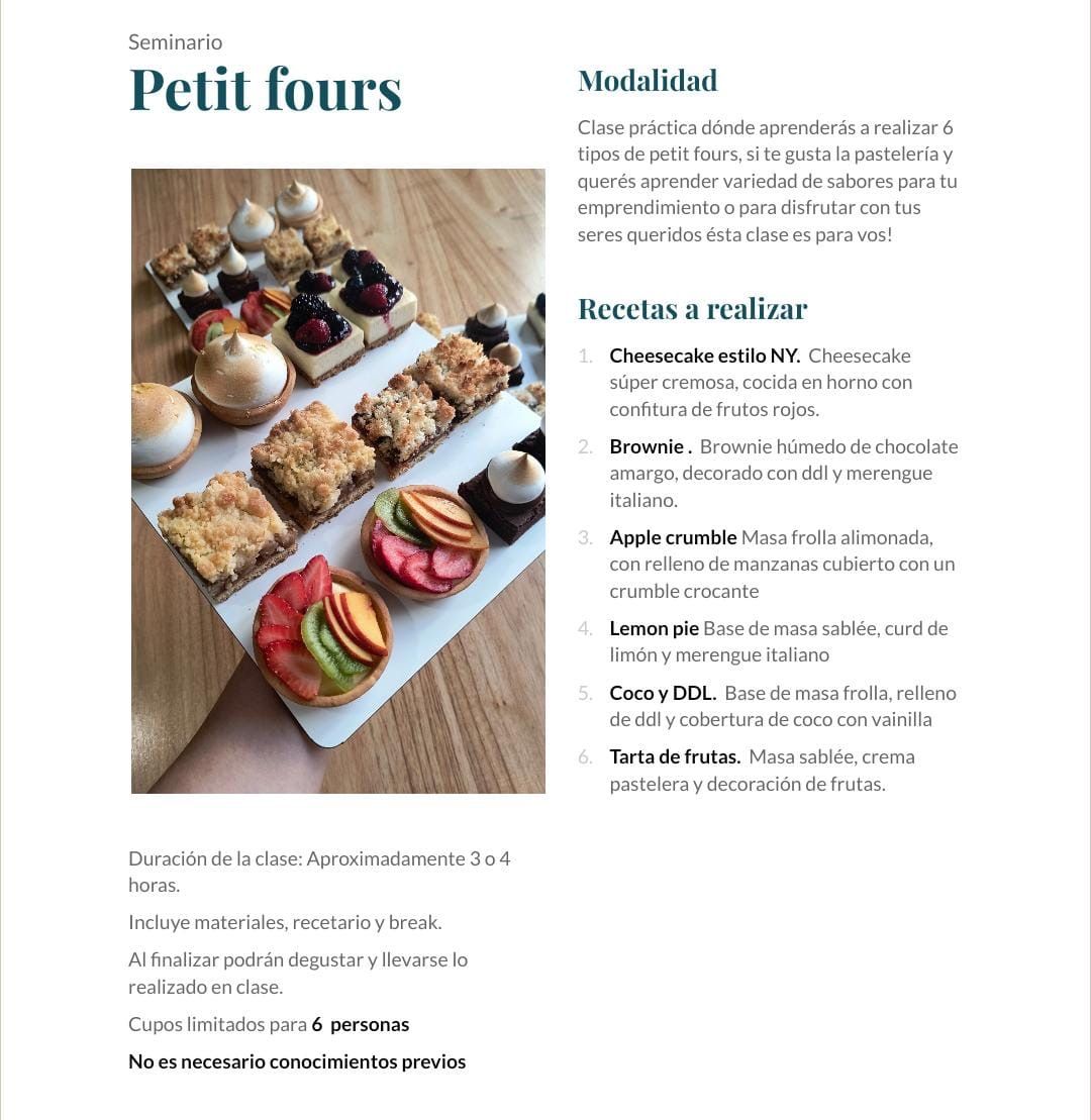 SEMINARIO PETIT FOURS