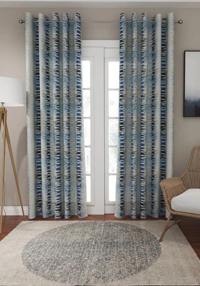 Reflection Cobalt  90&quot;x90&quot; Curtain
