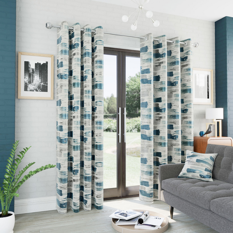 Harlem Azure  90&quot;x90&quot; Curtain