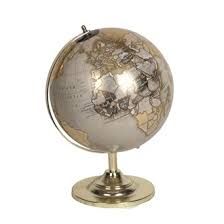 Globe on Gold Stand 35cm