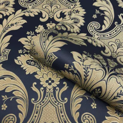 Amara Damask Navy/Gold