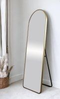 Gold Round Top Mirror