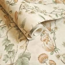 Floral Bird Trail Cream Wallpaper