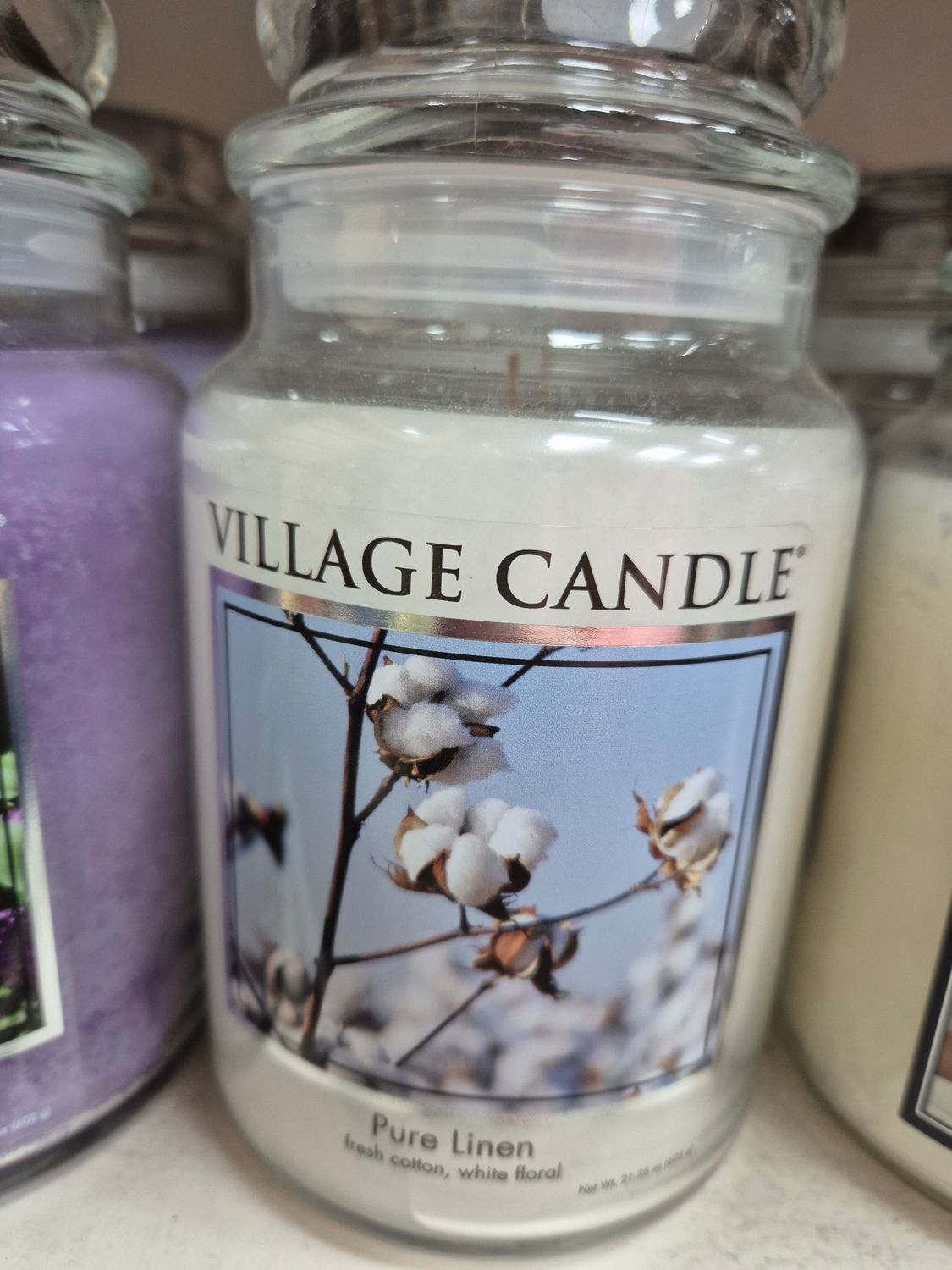 Large Candle Pure Linen