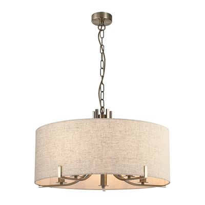 Oatmeal Shade Antique Brass