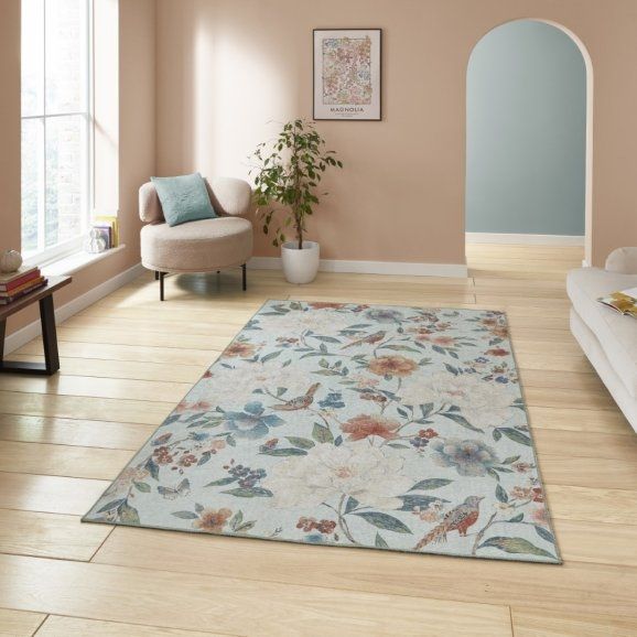 Pipa Foral Rug Blue