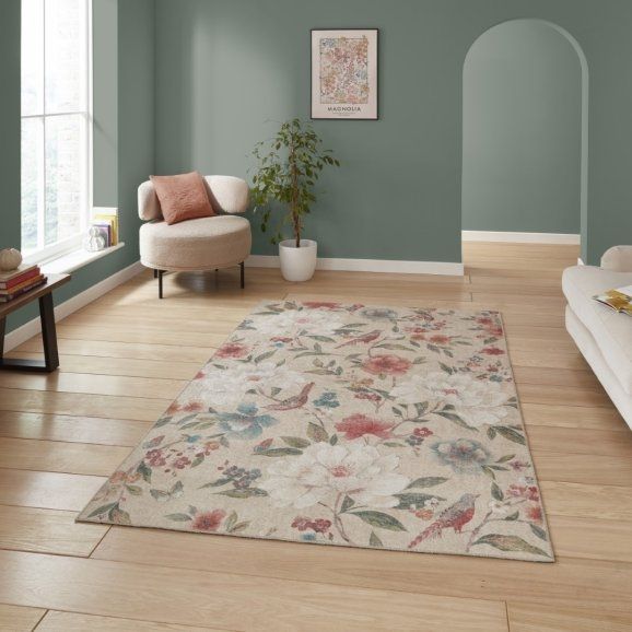 Pipa Foral Rug Natual