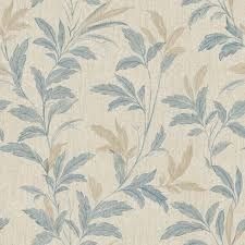 Organic Trail Neutral Blue Wallpaper