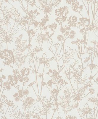 Beige Floral Wallpaper
