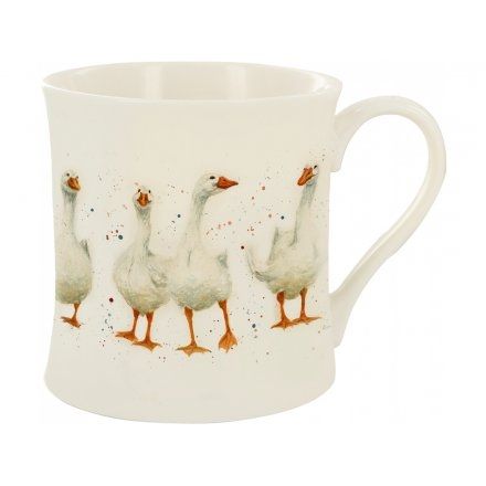 Splash Art Waddling Geese Mug