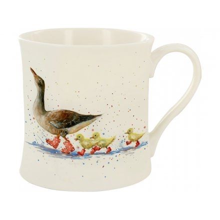 Splash Art Train Of Ducks Mug