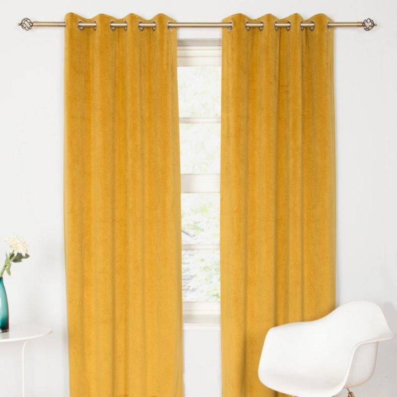 Velvet Yellow 90x90 Curtain